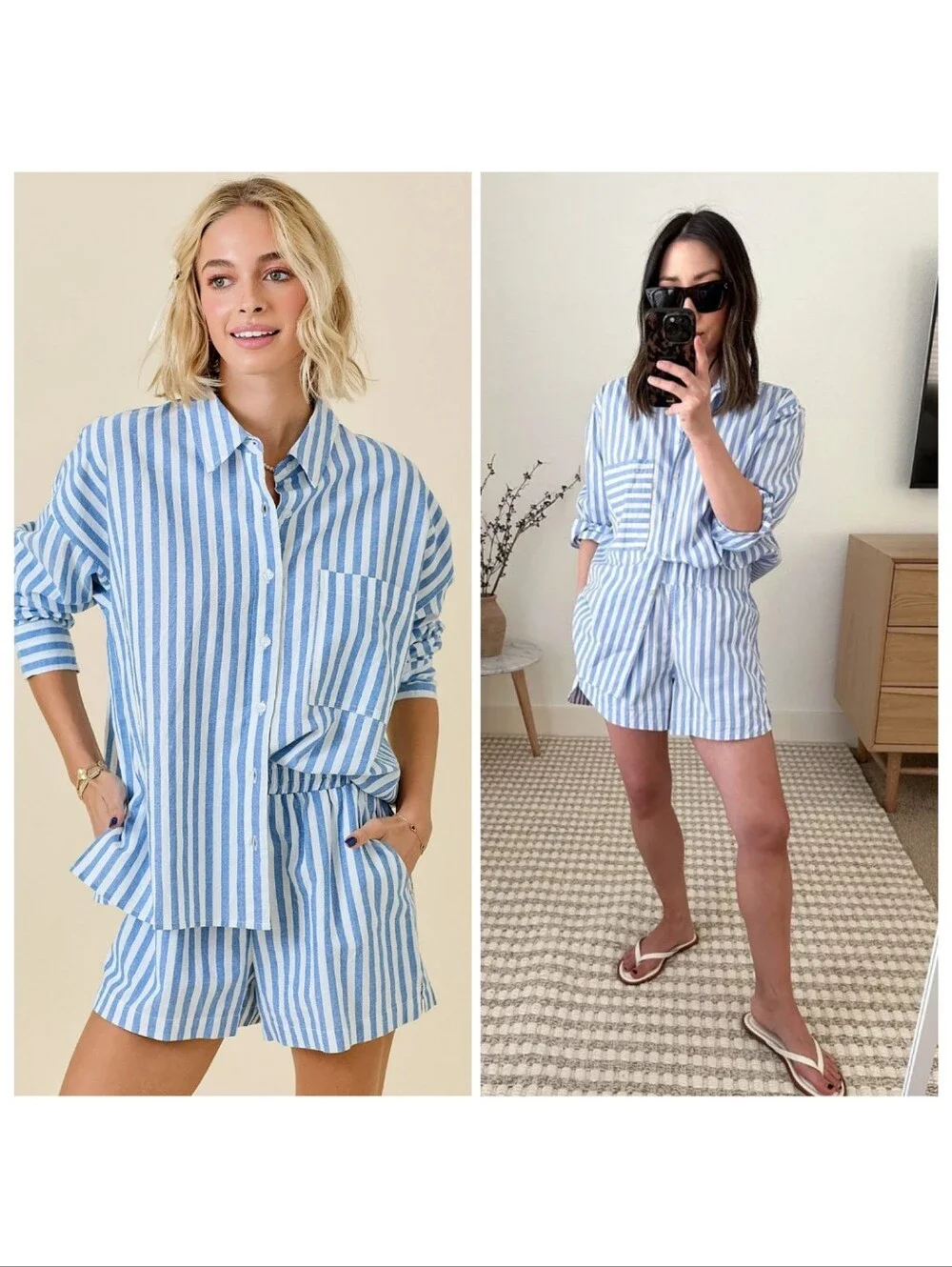 🆕️ AYR Deep End Striped Shirt & Staycation Short Set Resortwear Loungewear 2X